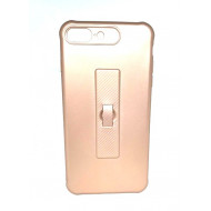 Capa De Silicone Motomo Con Anillo De Dedo Para Apple Iphone 7 Plus / 8 Plus (5.5) Rosado / Dourado